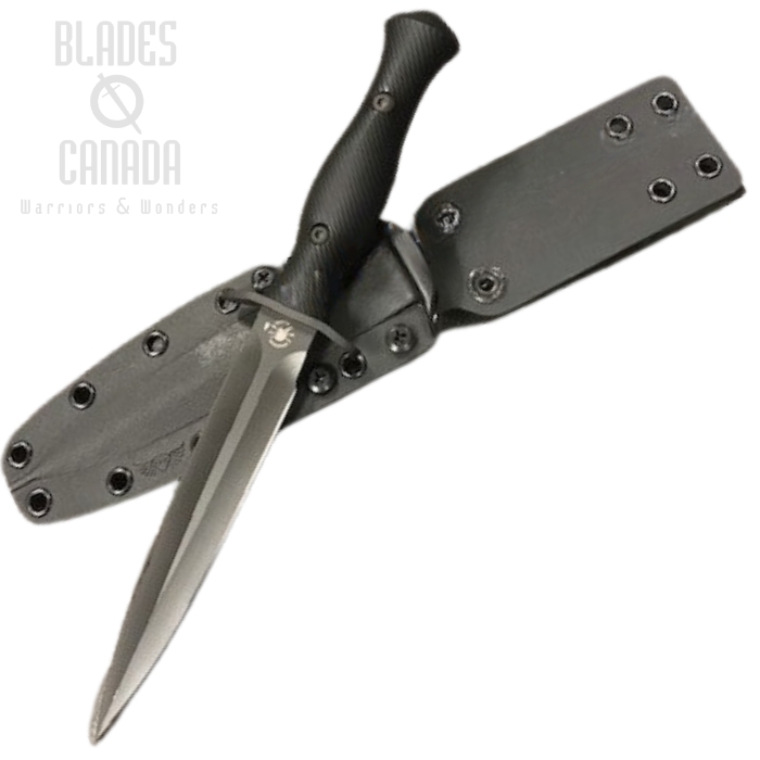 (image for) Spartan Blades Harsey Dagger Knife, MagnaCut Black, Micarta Black, Kydex Sheath, SB49BKBKKYBK