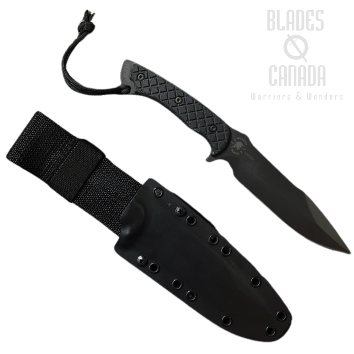 (image for) Spartan Blades Horkos Fixed Blade Knife, S45VN Black, Micarta Black, Kydex Sheath, SB4BKBKKYBK