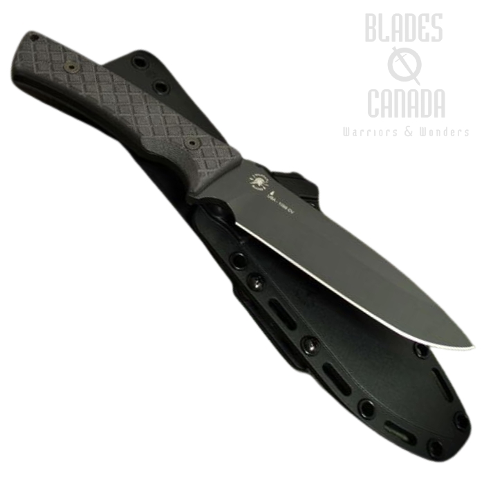 (image for) Spartan Blades Damysus Fixed Blade Knife, 1095 Pro Grade, Micarta Black