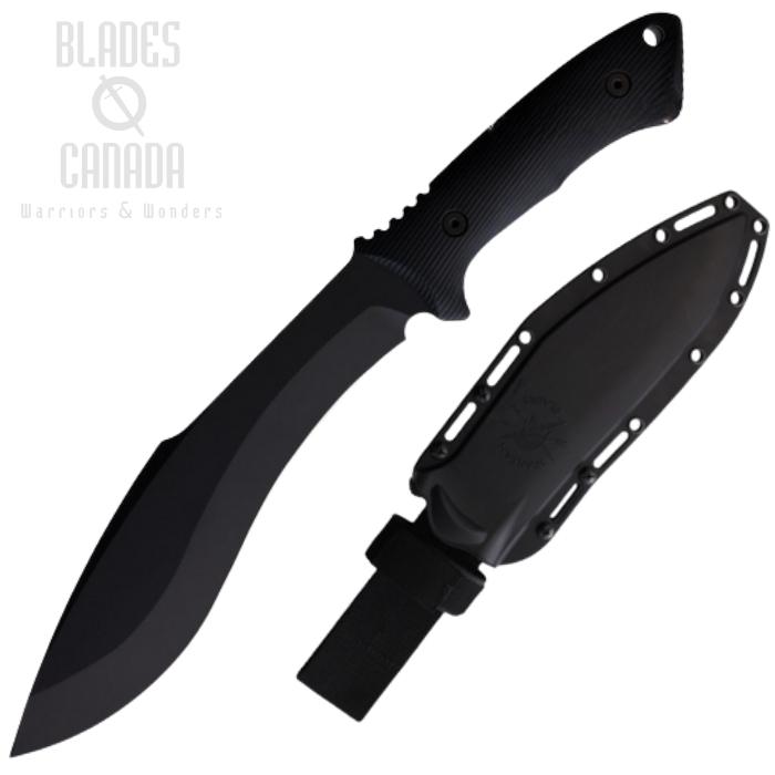 (image for) Spartan Harsey Fixed Blade Kukri Machete, 1095 Cro-Van Black, G10 Black, SBSL007BK