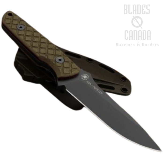 Spartan Blades Alala Fixed Blade Knife, 1095 Pro Grade, Micarta Green (image for) Spartan Blades Alala Fixed Blade Knife, 1095 Pro Grade, Micarta Green