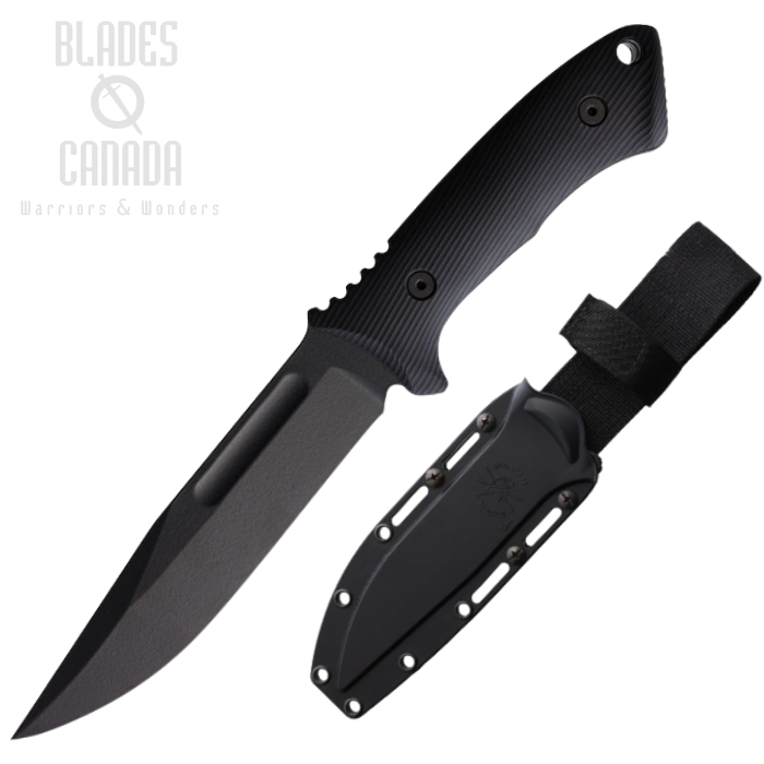 Spartan Blades Harsey Fighter Fixed Blade Knife, 1095 Carbon Black, Nylon Black, SBSL006BK (image for) Spartan Blades Harsey Fighter Fixed Blade Knife, 1095 Carbon Black, Nylon Black, SBSL006BK