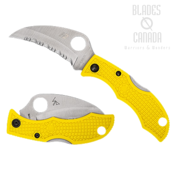 (image for) Spyderco LadyBug 3 Salt Folding Knife, H2 Steel, FRN Yellow, LYLS3