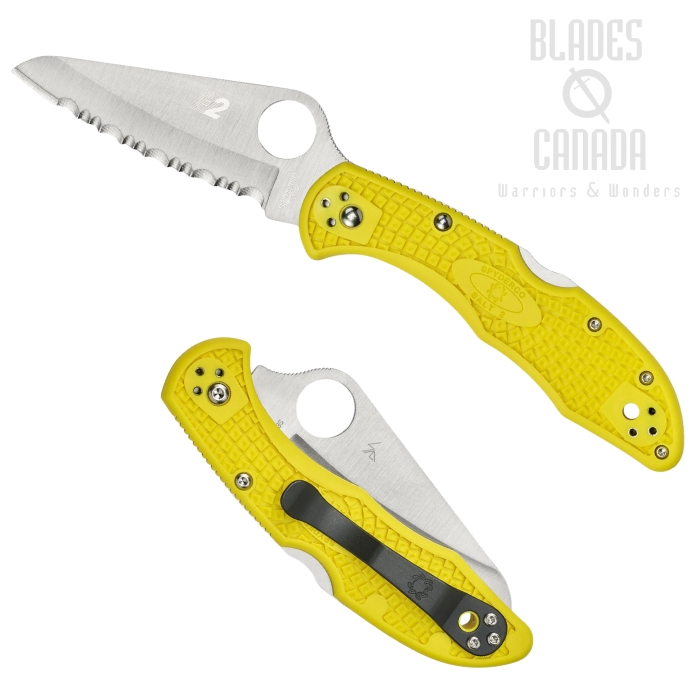 Spyderco Salt 2 Folding Knife, H2 Steel, FRN Yellow, C88SYL2