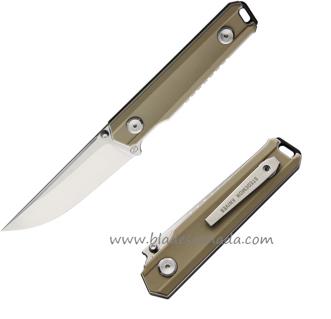 Stedemon BP02 Linerlock Folder, Satin - Coyote, BP02BRW