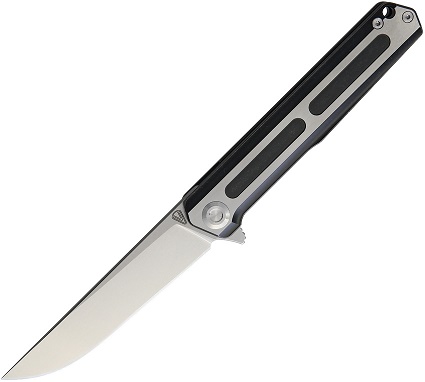 Vouking Knives Flipper Folding Knife, M390 Steel, Titanium Framelock, T01BLCS
