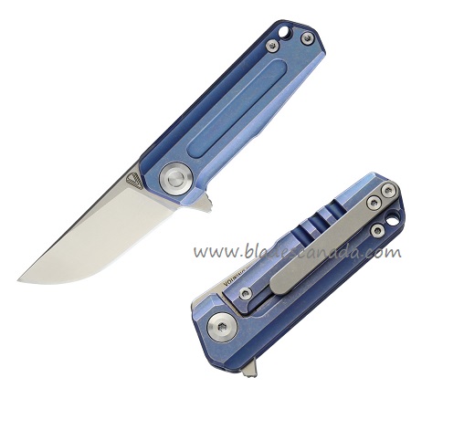 Vouking Knives T03BLU, M390 Titanium Framelock - Blue - Click Image to Close