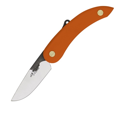 Svord Peasant Folding Knife, 3" Drop Point, Orange Handle, SV135