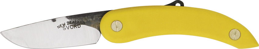 Svord Peasant Folding Knife, 3" Drop Point, Yellow Handle, SV136