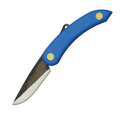 Svord Mini Peasant Folding Knife, 2.5" Drop Point, Blue Handle, SV147