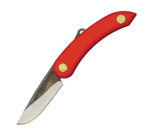 Svord Mini Peasant Folding Knife, 2.5" Drop Point, Red Handle, SV149