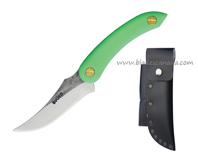 Svord Amerikiwi Skinning Fixed Blade Knife, Green Handle, SVAMKIG