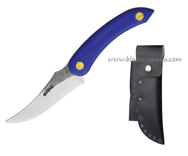 Svord Amerikiwi Skinning Fixed Blade Knife, Dark Blue Handle, SVAMKITB