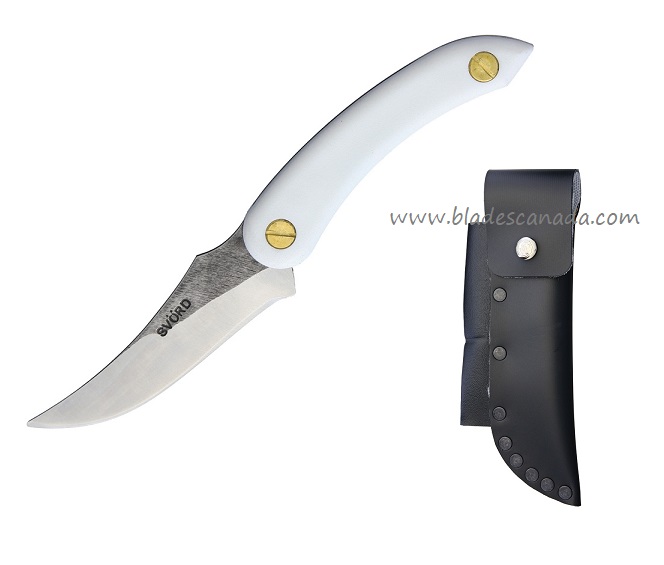 Svord Amerikiwi Skinning Fixed Blade Knife, White Handle, SVAMKIW