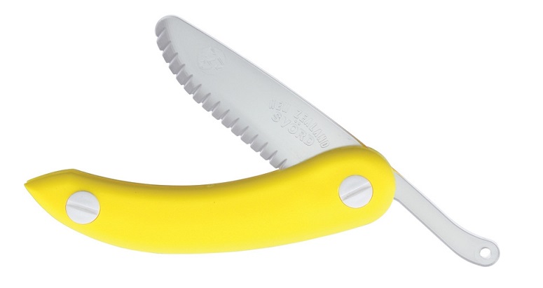 Svord Zero Metal Plastic Peasant Folding Knife, Yellow Handle, SVZM3YN - Click Image to Close