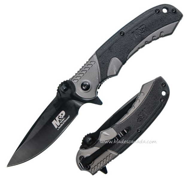 Smith & Wesson M2.0 Gray/Black Flipper Folder, SW1085906