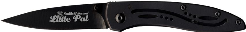 Smith & Wesson Little Pal Framelock Folding Knife, Stainless Black