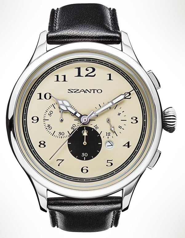 Szanto 2402 Officer's Chronograph - Cream Dial