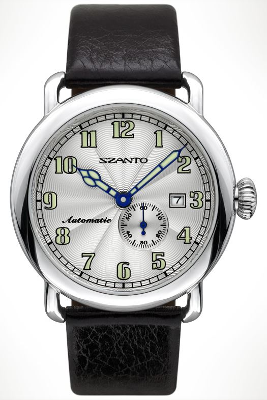 Szanto 6303 Officer's Round Automatic - Black and Silver