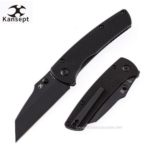 Kansept Mainstreet Folding Knife, 154CM Black SW, G10 Black, T1015A1