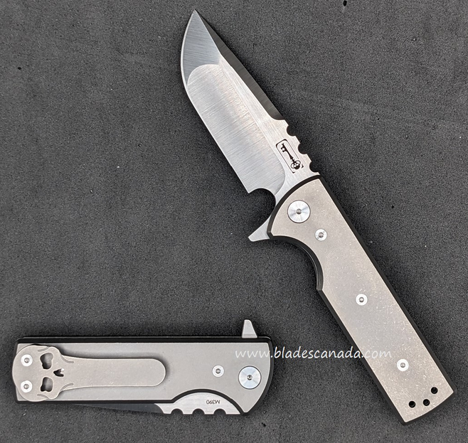 Chaves Ultramar T.A.K. Flipper Folding Knife, M390 Drop Point, Titanium, TAK/RDP/SWTI/BF