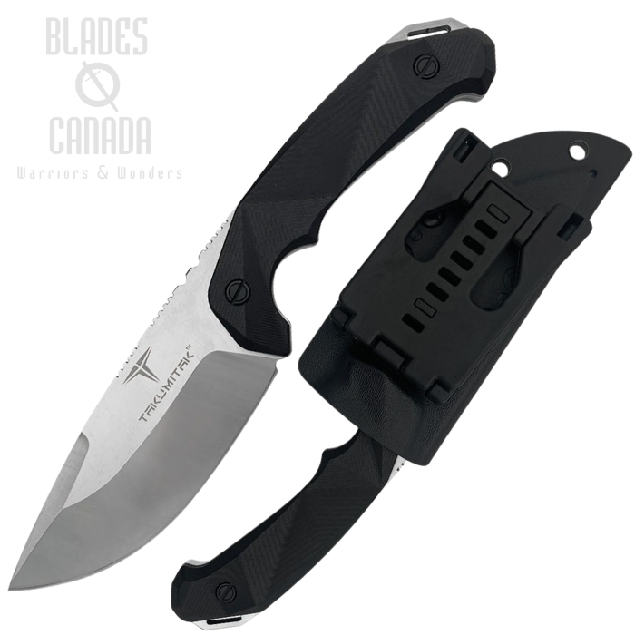 (image for) Takumitak Companion Fixed Blade Knife, D2 Satin, G10 Black, Kydex Sheath, TKF212SL
