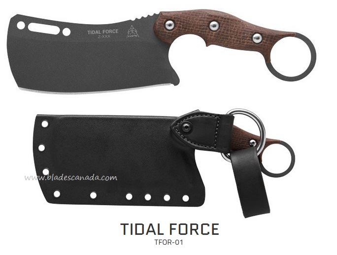 TOPS Tidal Force Fixed Blade Knife, 1095 Carbon, Micarta, TFOR01 - Click Image to Close