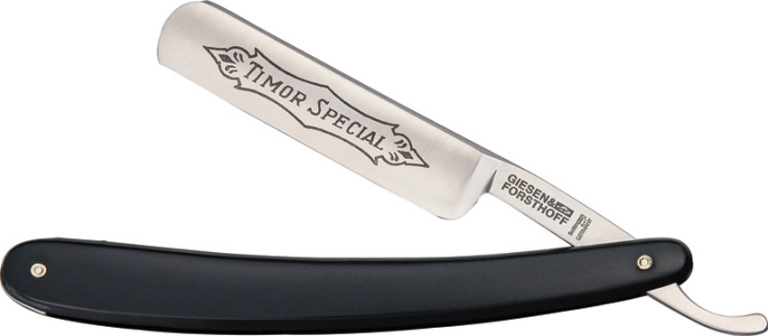 Timor 150S Straight Razor - Black Plastic - Click Image to Close