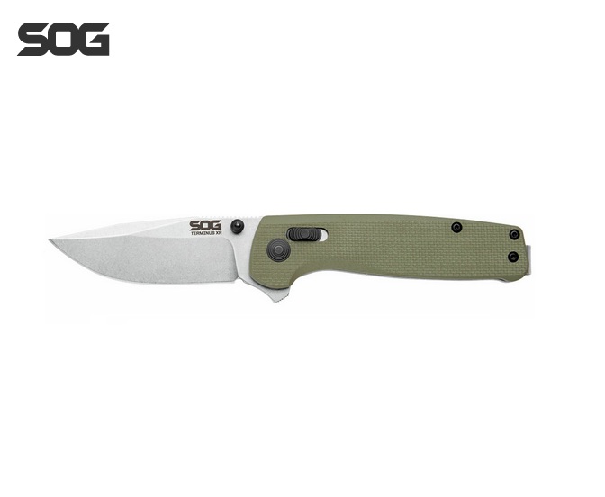 SOG Terminus XR Folding Knife, D2 Steel, G10 Olive Drab, TM1022