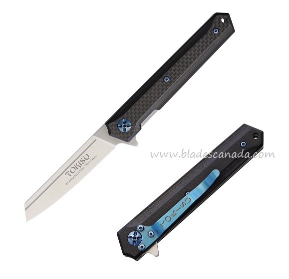 Tokisu 18450 Slimline Tactical Linerlock Folding Knife, G10/Carbon Fiber - Click Image to Close