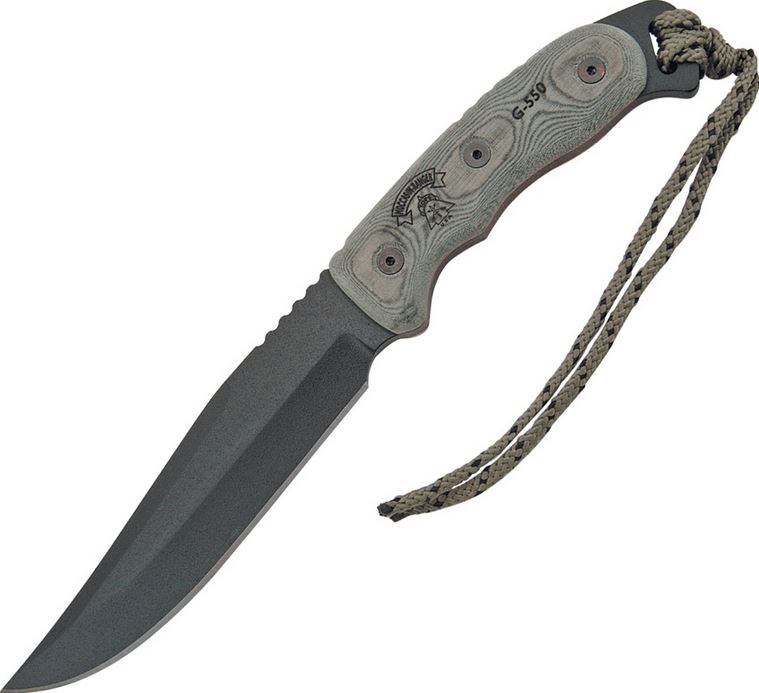 TOPS Moccasin Ranger Fixed Blade Knife, 1095 Carbon, Micarta, Kydex Sheath, MR88 - Click Image to Close