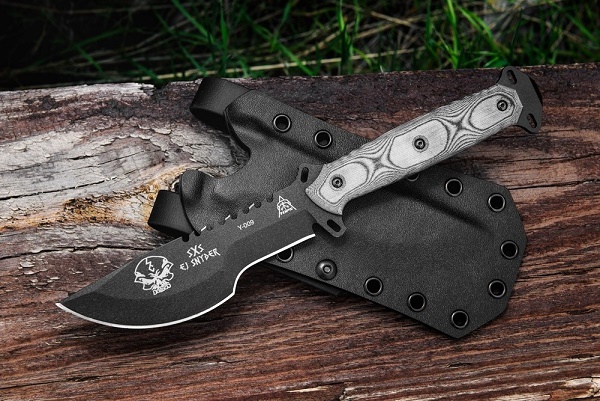 TOPS Skullcrusher's Xtreme Sidekick Fixed Blade Knife, 1095 Carbon, Micarta, Kydex Sheath, SXS-01 - Click Image to Close