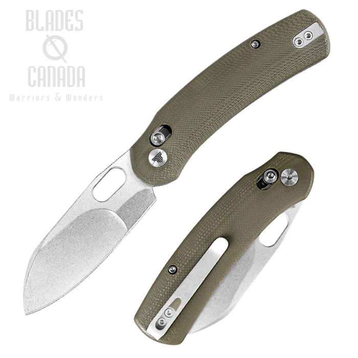 Trivisa Lamb Crossbar Lock Folding Knife, N690 SW, G10 Green, LAMB-03G
