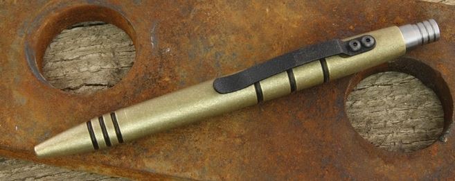 Tuff Writer Mini Click Brass - Tumbled