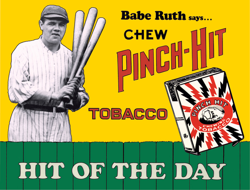 Tin Sign 0059 Babe Ruth - Pinch Hit [Clearance] - Click Image to Close