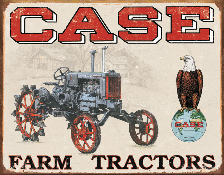 Tin Sign 1230 Case Tractor - CC High - Click Image to Close