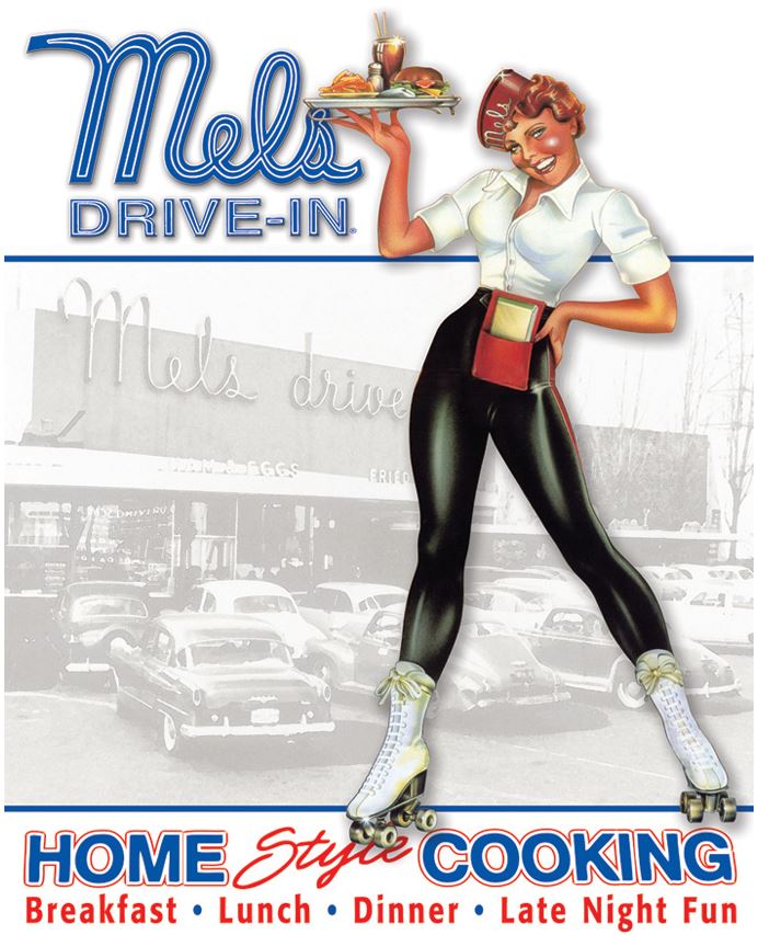 Tin Sign 1676 Mel's Drive-In - Click Image to Close