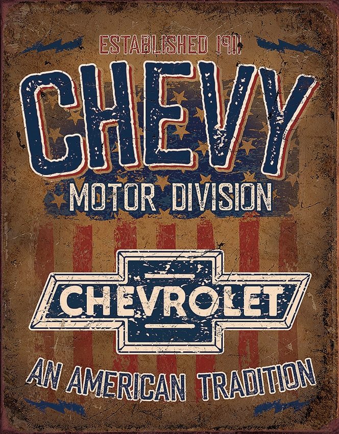 Tin Sign 2204 Chevy American Tradition