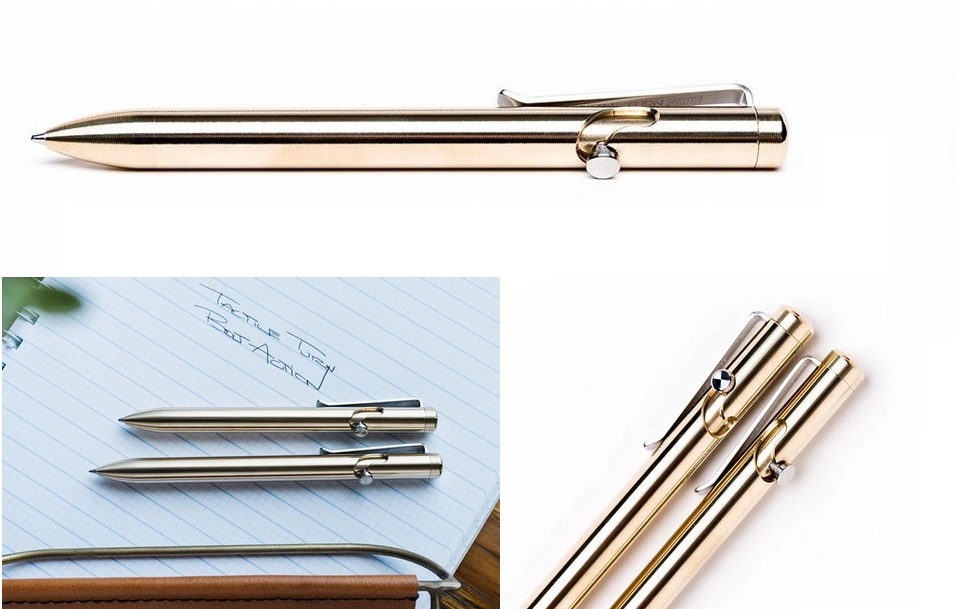 Tactile Turn Bolt Action Pen Short - Bronze - Click Image to Close