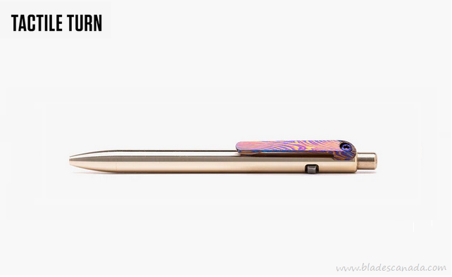 Tactile Turn Slim Side Click Pen Mini, Bronze with Timascus Clip