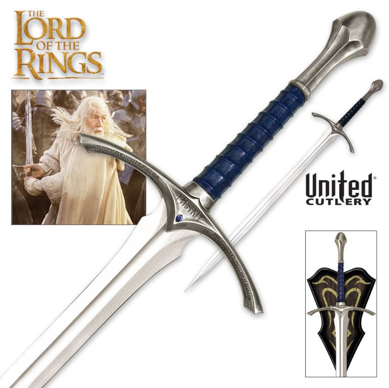 UC Lord Of The Rings Glamdring Sword of Gandalf, Display Plaque, UC1265 - Click Image to Close