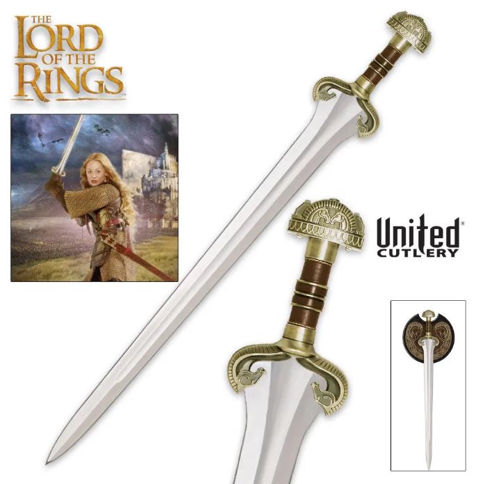 Lord Of The Rings Sword Of Eowyn, Display Plaque, UC1423 - Click Image to Close