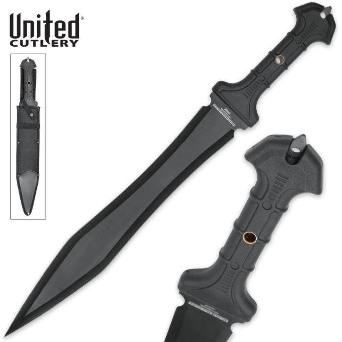 UC Combat Commander Gladiator Sword, 1060 Carbon, Nylon Sheath, UC3009