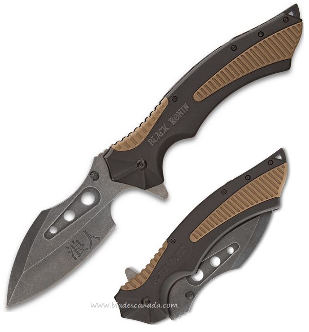 UC Black Ronin Tsunami Folding Knife, Stainless, Assisted Opening, UC3407