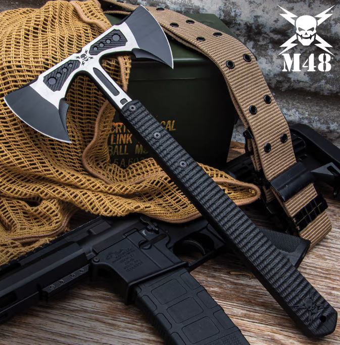 UC M48 Liberator Double Headed Infanctry Tomahawk, w/Sheath, UC3429