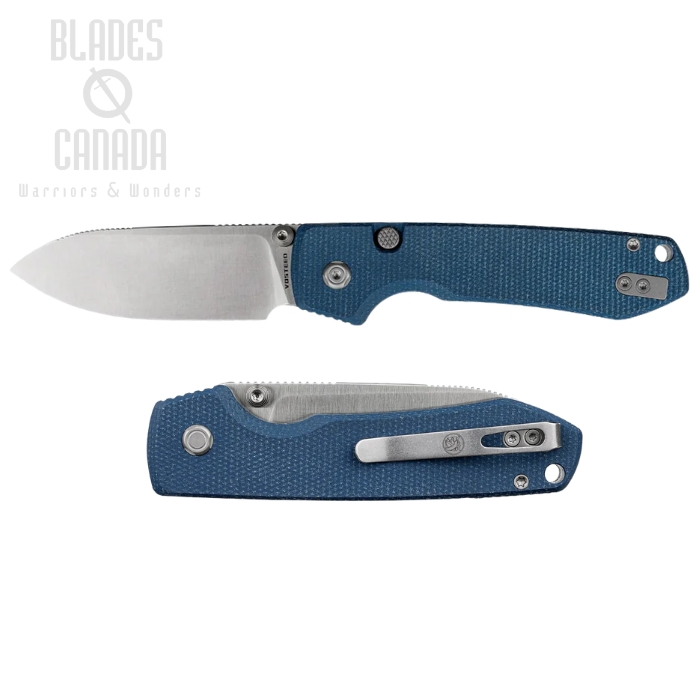 (image for) Vosteed Raccoon 2.0 Top Liner Lock Folding Knife, 14C28N, Micarta Blue, A2905