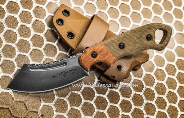 TOPS Viking Tactics Patriot Fixed Blade Knife, 1095 Carbon, Micarta, Kydex Sheath, VTAC-03 - Click Image to Close