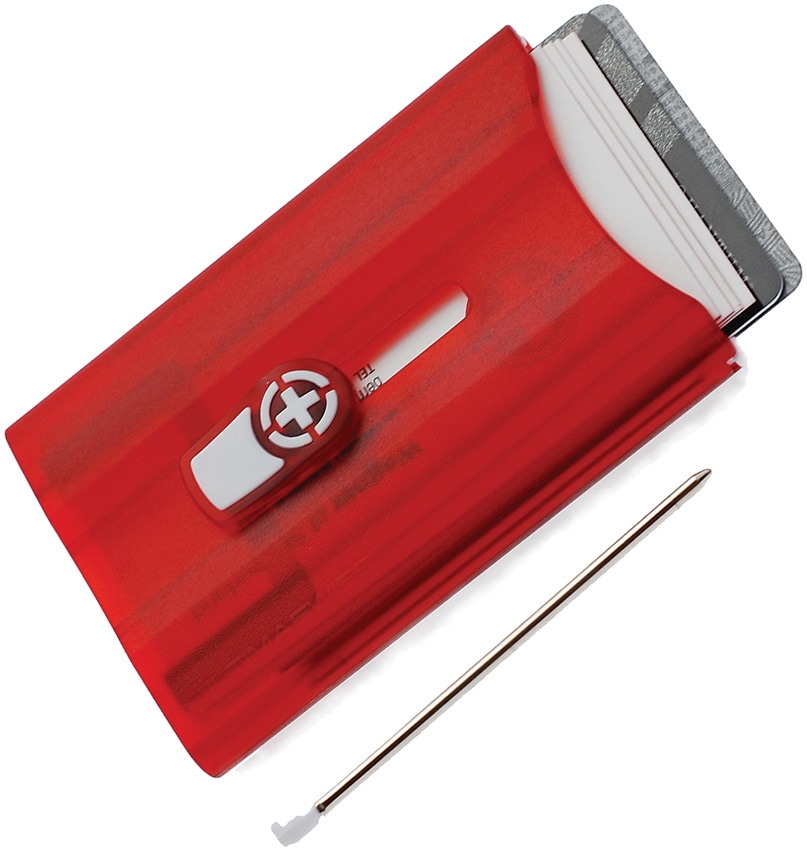 Wagner 110 Ultimaswiss Wallet Card Holder - Translucent Red - Click Image to Close