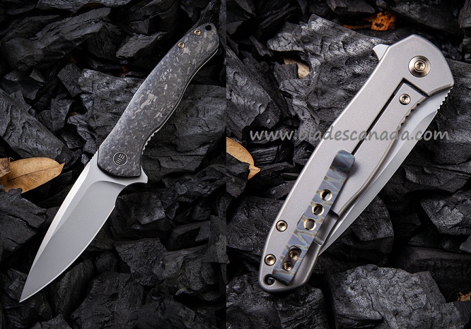 WE Knife Kitefin Flipper Framelock Knife, S35VN, Carbon Fiber, 2001B