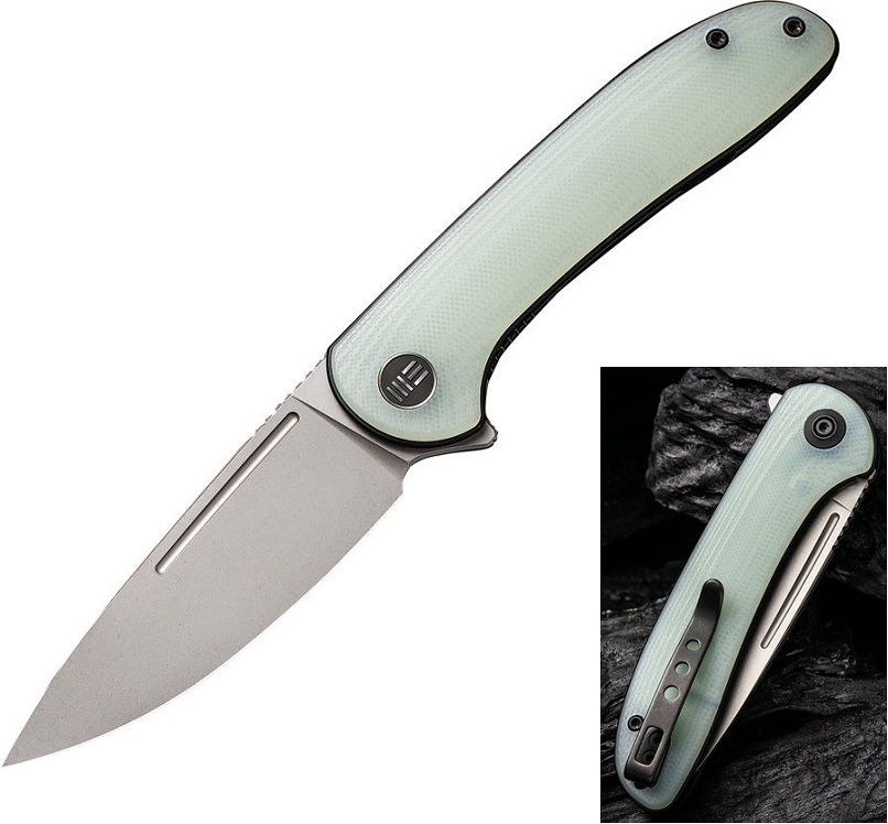WE Knife Saakshi Flipper Folding Knife, 20CV, G10 Jade, WE20020C-4